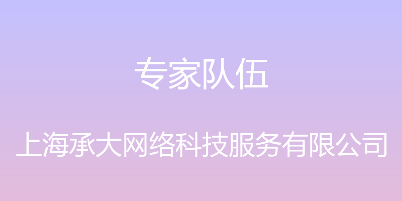 专家队伍 - 上海承大网络科技服务有限公司